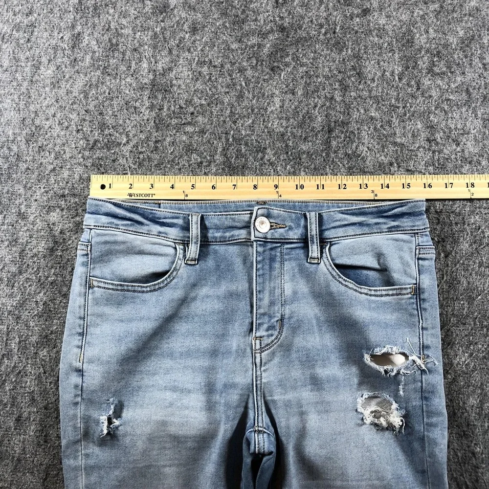 American Eagle Next Level Skinny Jeans Womens 8 Distressed Light‎ Wash